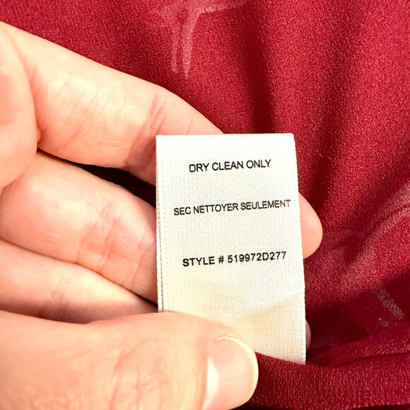 Rebecca Taylor Paintbrush Floral Silk Blend Dress Cabernet Combo - Picture 7 of 11